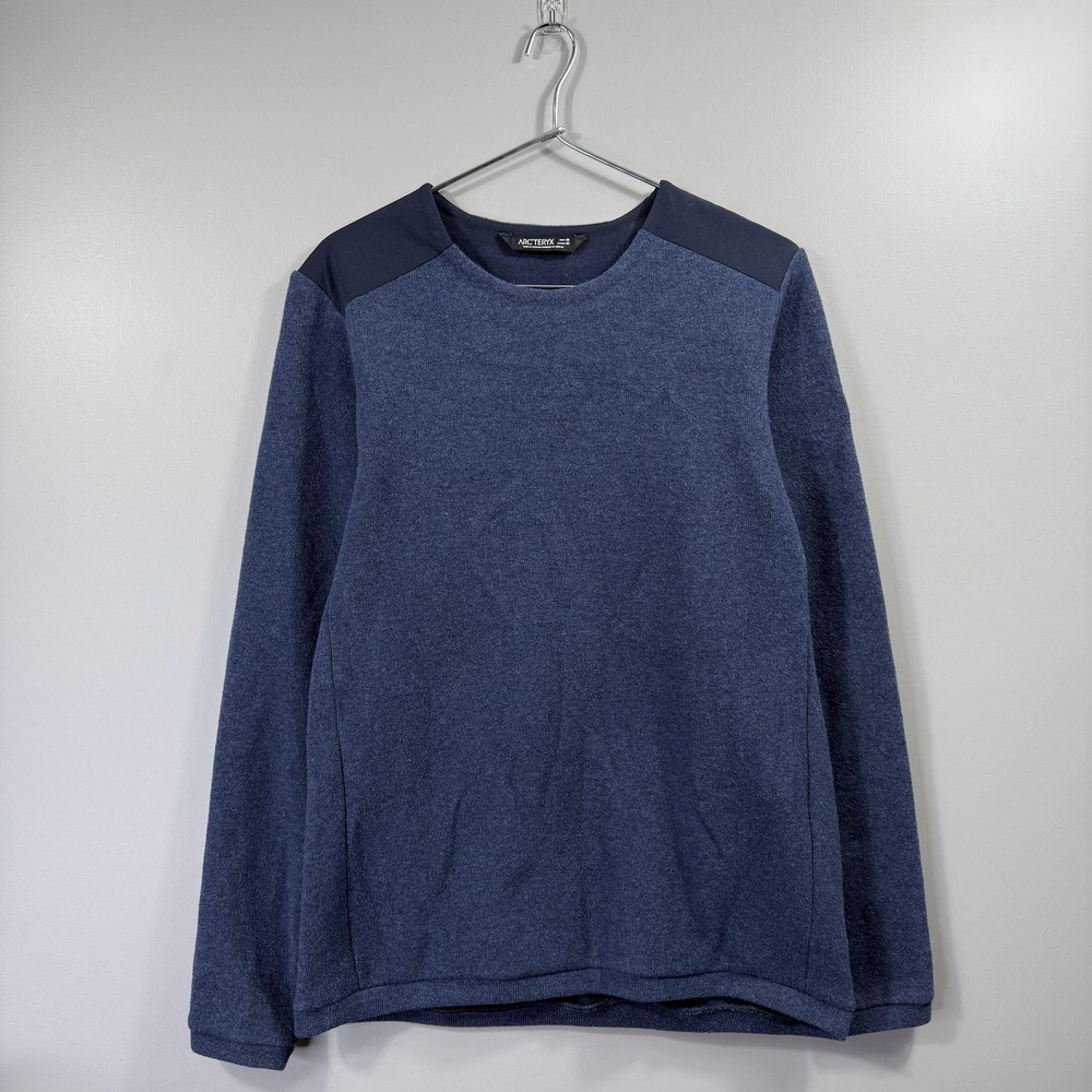 Arc'teryx Sweater Mens Medium Blue Wool Blend Pullover Crewneck Outdoor